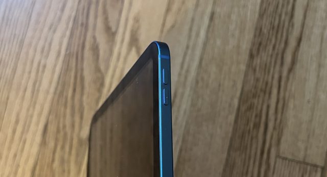 Volume controls on the side of an iPad