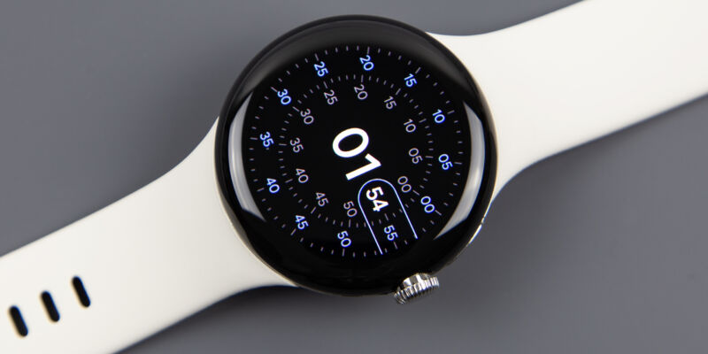 The first-generation Pixel Watch. It's a perfect, round little pebble. 