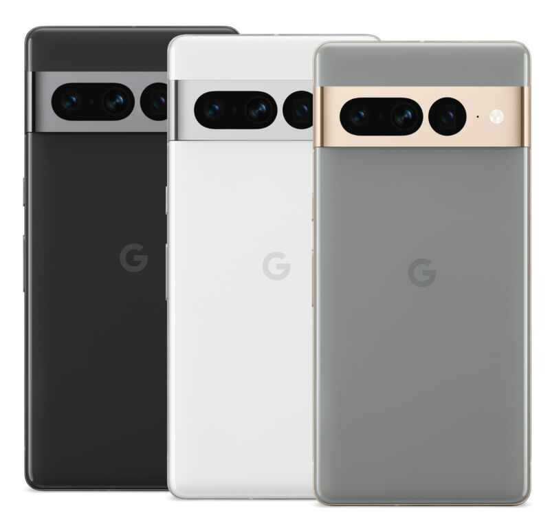 Pixel 7 Pro 颜色。末端的金色称为“榛子”。