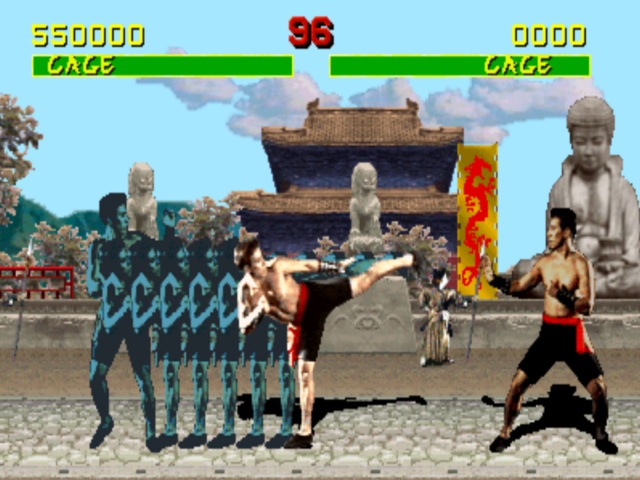 Dan Pesina as Johnny Cage in <em>Mortal Kombat</em>.