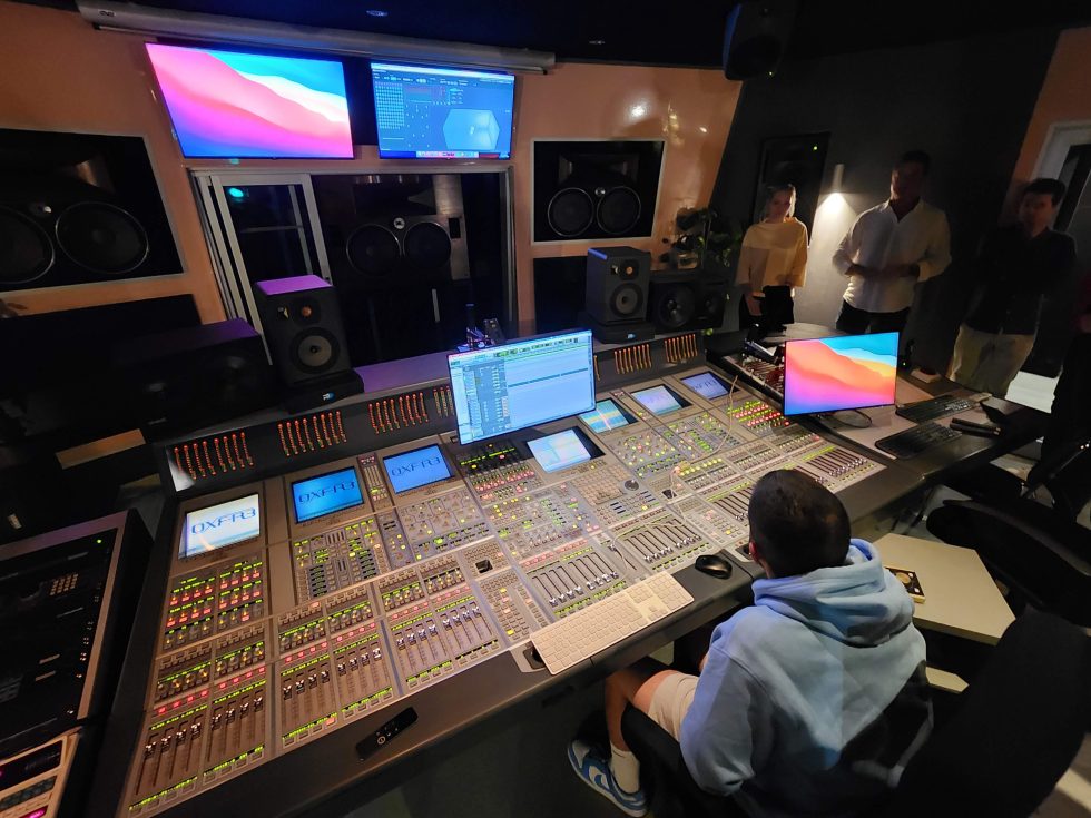 The recording studio in Paris where we got a chance to try 3D sound design.