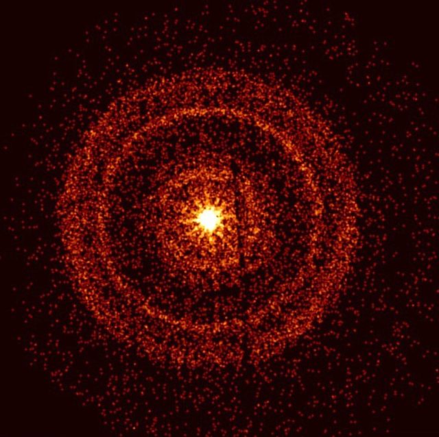 El Telescopio de Rayos X de Swift capturó el resplandor de GRB 221009A aproximadamente una hora después de que fuera detectado por primera vez. 