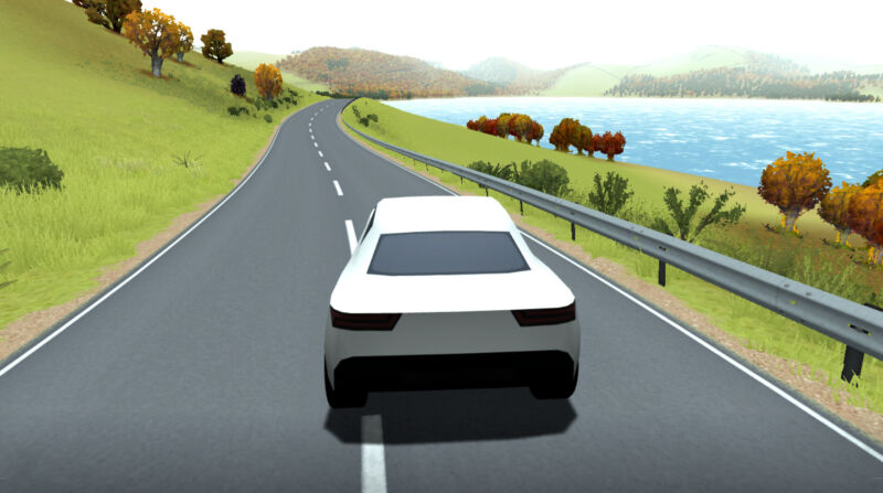 A screenshot of Slow Roads.