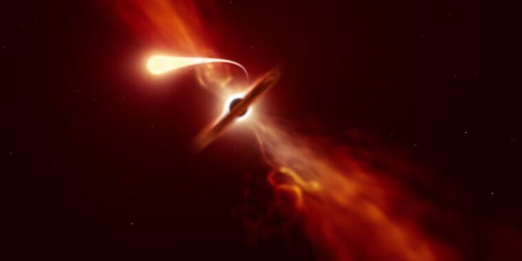 Astronomers capture black hole gobbling up a star in a “hyper-feeding frenzy” – Ars Technica
