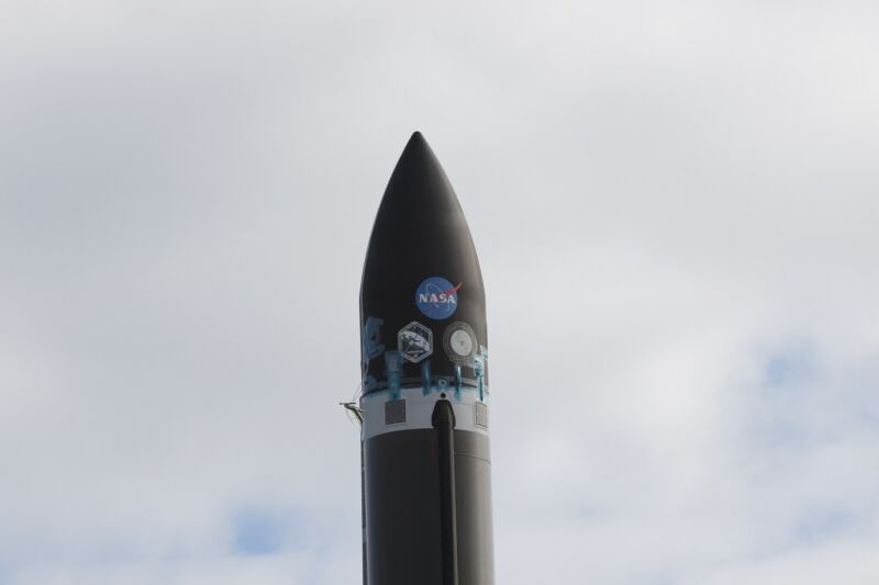 The CAPSTONE payload is seen here, atop an Electron rocket in New Zealand.