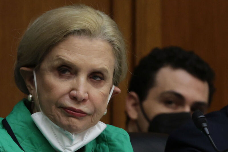 House Oversight Committee Chair Rep. Carolyn Maloney (D-NY) is seen during a hearing in March 2022 in Washington, DC.