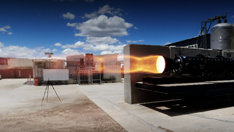 Gilmour Space released this still image from a qualification test of its Sirius rocket engine.