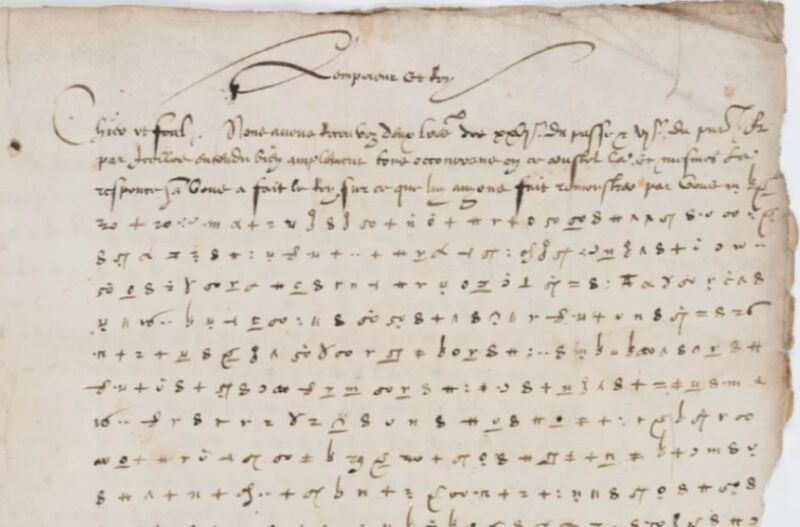 Researchers have finally cracked the secret code of this 1547 letter from Holy Roman Emperor Charles V to his ambassador.
