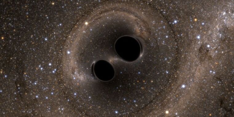 Strange black hole merger may have been a rare random encounter thumbnail