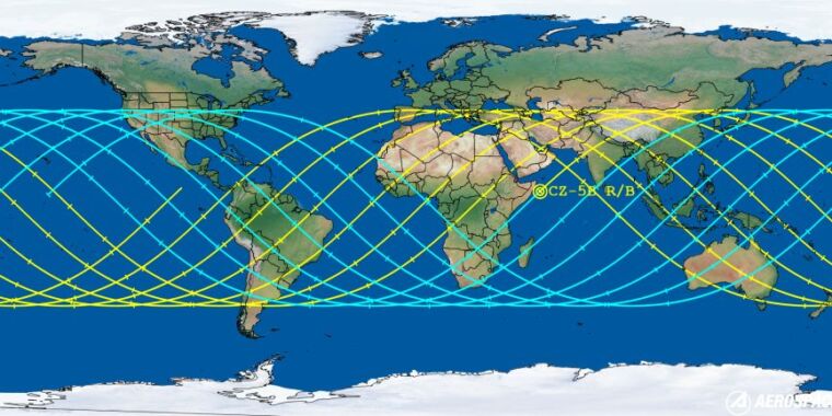 중국 미사일, 20일 지구 대기권 진입 예상