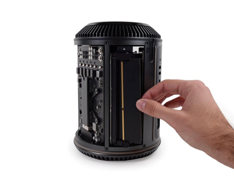 Apple's 2013 Mac Pro still supported a few features like user-replaceable memory and upgradeable RAM, but it went without an update for more than half a decade.  Apple eventually reversed course on the design, but it was a major mistake.