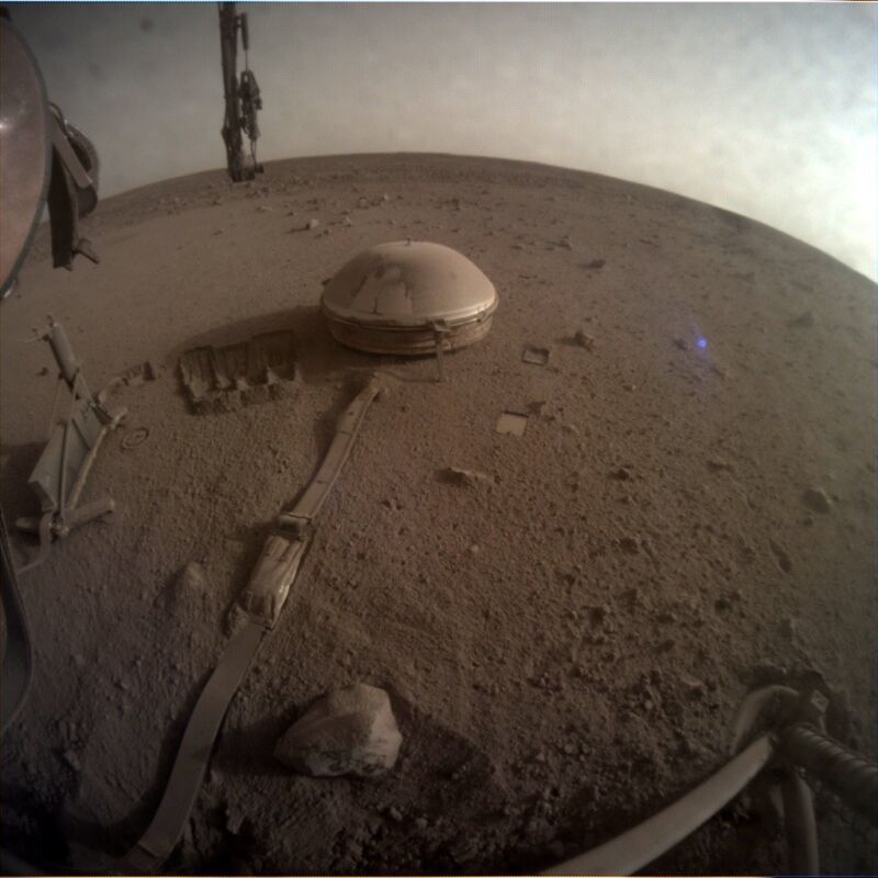 This is probably the last image taken by InSight on the surface of Mars and relayed back to Earth.