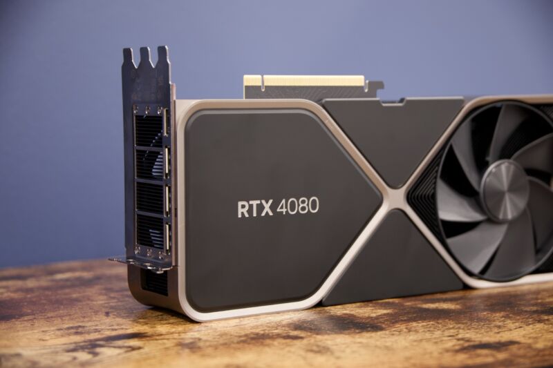 Nvidia's GeForce RTX 4080.