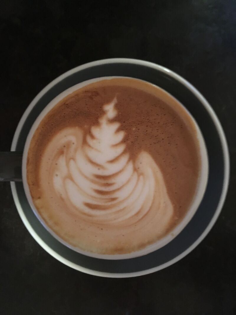 Image of a cappuccino's foam.