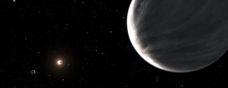 Artist impression of a multi-planet system.