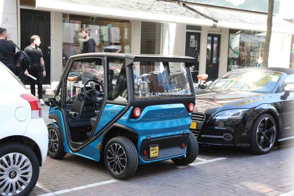 You can fit three Squad city cars in one conventional parking space.