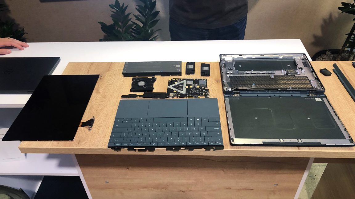 Dell concept laptop has pop-out components, disassembles