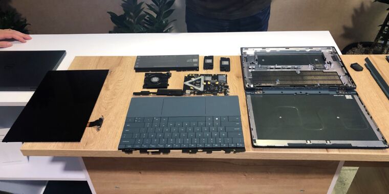 Dell concept laptop has pop-out components disassembles screwdriver-free – Ars Technica
