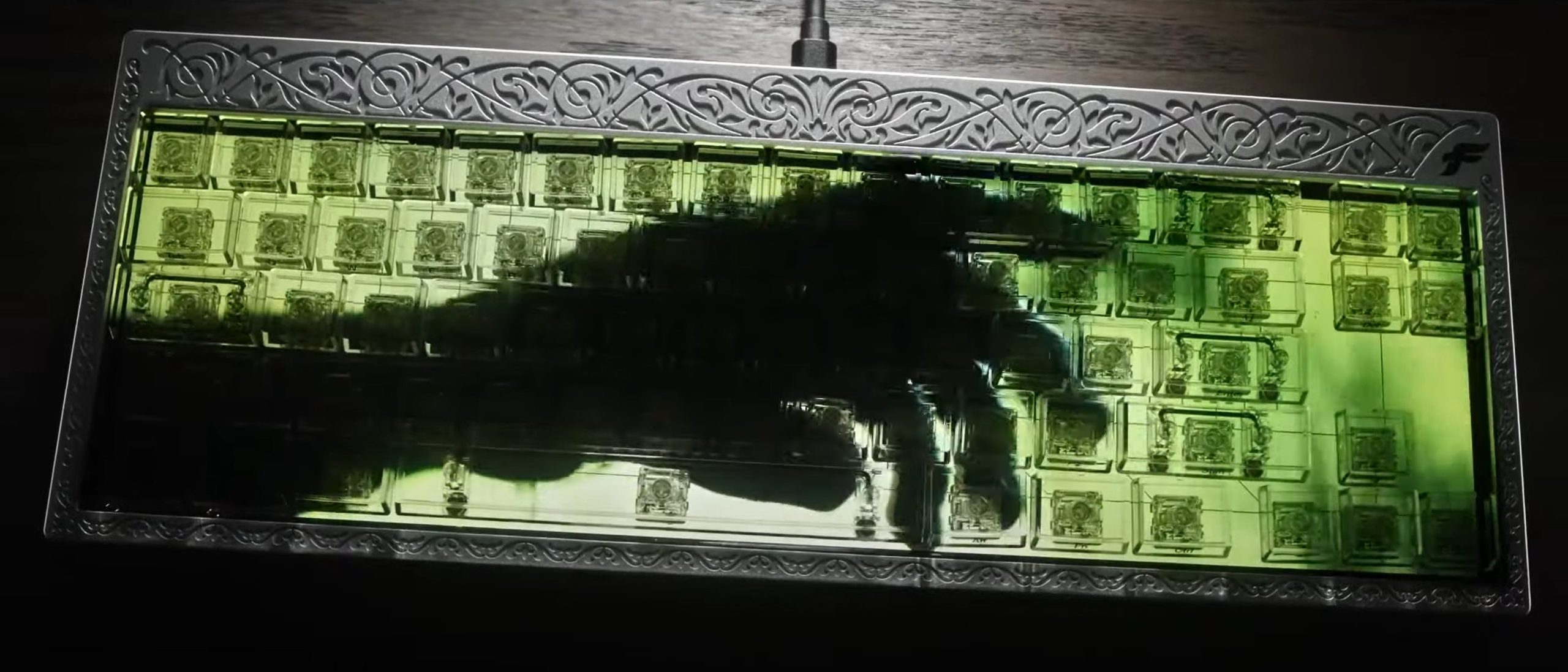 This mechanical keyboard has a dazzling, distracting display