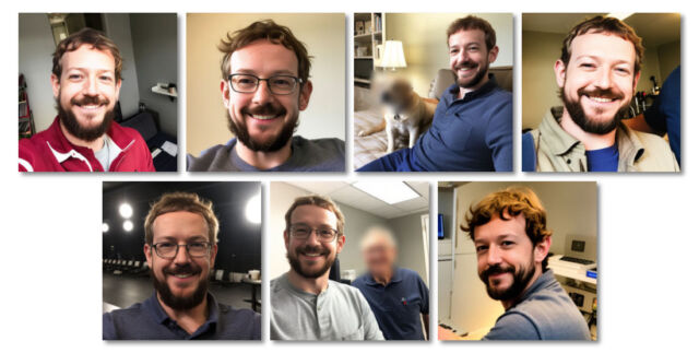 These inoffensive, social-media-style images of "John" were used as the training data that our AI used to put him in more compromising positions.