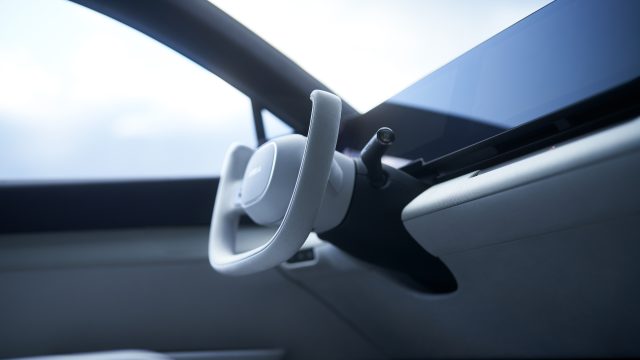 The Afeela EV prototype yoke