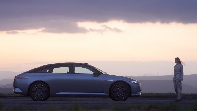 An Afeela prototype in profile