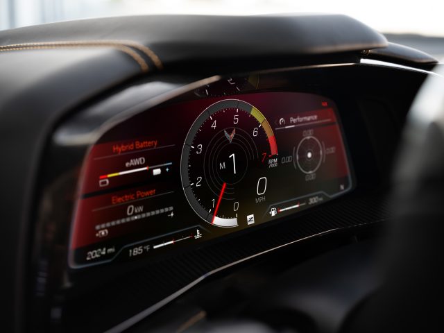 Corvette E-Ray main instrument display