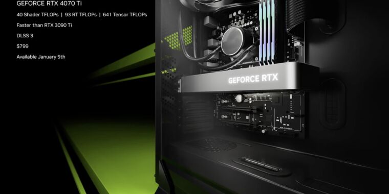 Nvidia a annoncé la GeForce RTX 4070 Ti, lancée le 5 janvier pour 7 $
