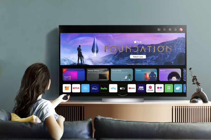 LG 2023 OLED TV in living room