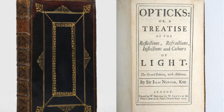 Collector discovered Isaac Newton’s lost personal copy of Opticks
