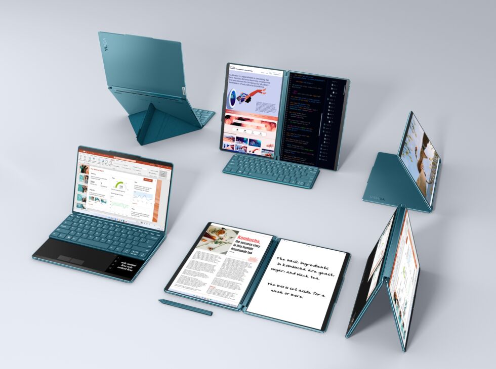 The many looks of the Yoga Book 9i. 