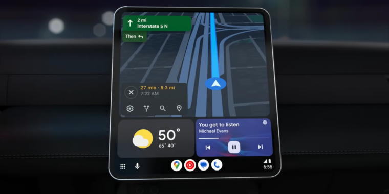 Google’s split-screen Android Auto revamp is rolling out now