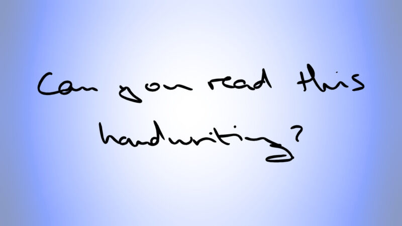 scrawled handwriting