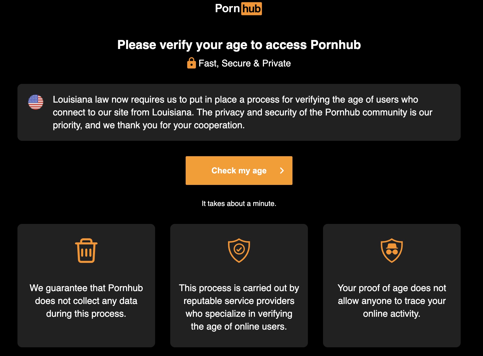 Ponhurb - Pornhub requires ID from Louisiana users to comply with state's new porn  law | Ars Technica