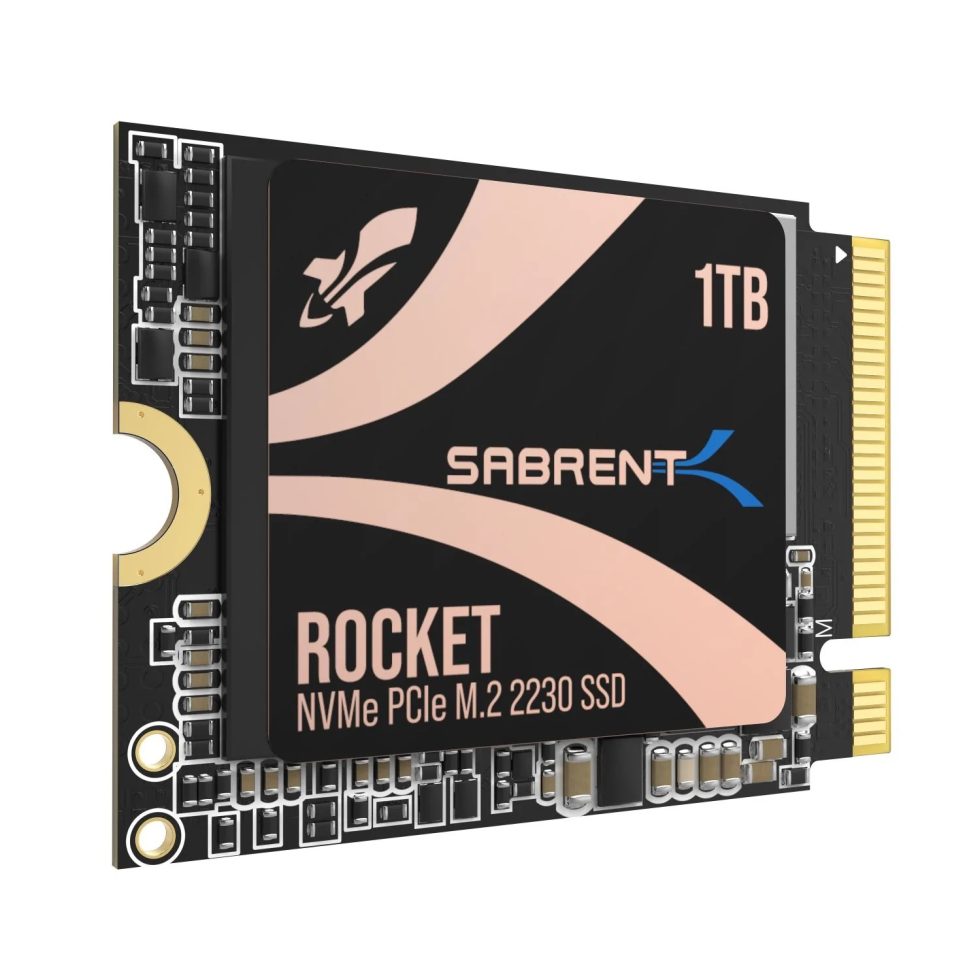 Este Sabrent Rocket SSD de 30 mm de largo es uno de los pocos que se pueden comprar completo con embalaje minorista y garantía minorista.