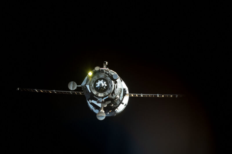 A Progress spacecraft is seen departing the space station earlier this month.