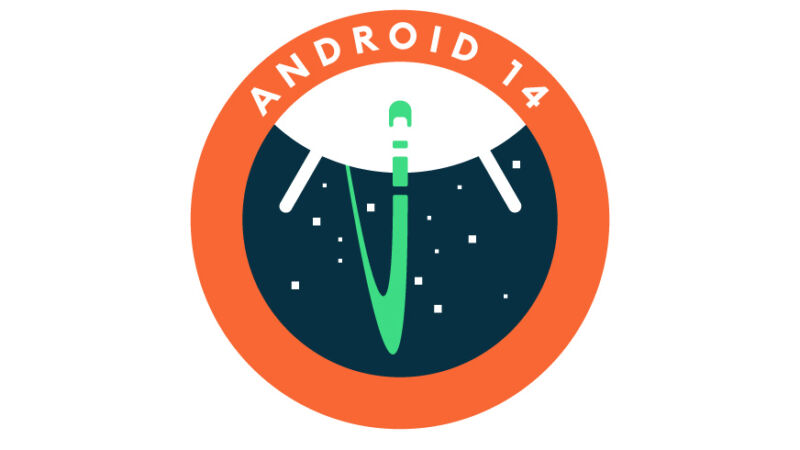 Android 14 has this lovely mission patch logo. 