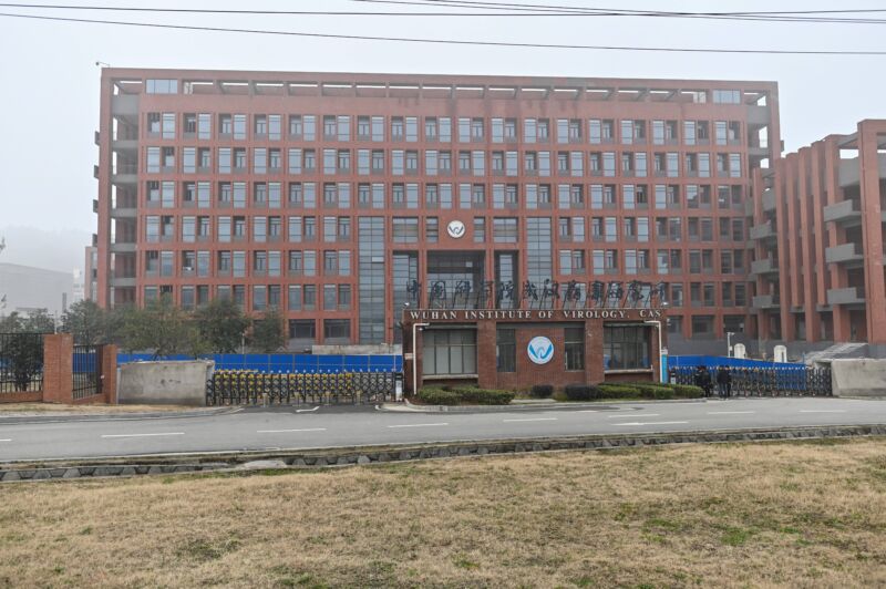 The Wuhan Institute of Virology in Wuhan in China's central Hubei province in February 2021 as members of the World Health Organization (WHO) team investigated the origins of the COVID-19 coronavirus. 