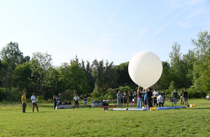 Stratospheric weather balloons are released every day, such as this one from the Technical University of Munich in 2021. The Chinese balloon is likely much larger and more sophisticated.