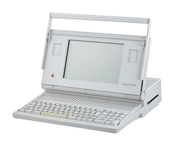 El portátil Macintosh pesaba 16 libras abrumadoras y se suspendió en 1991.