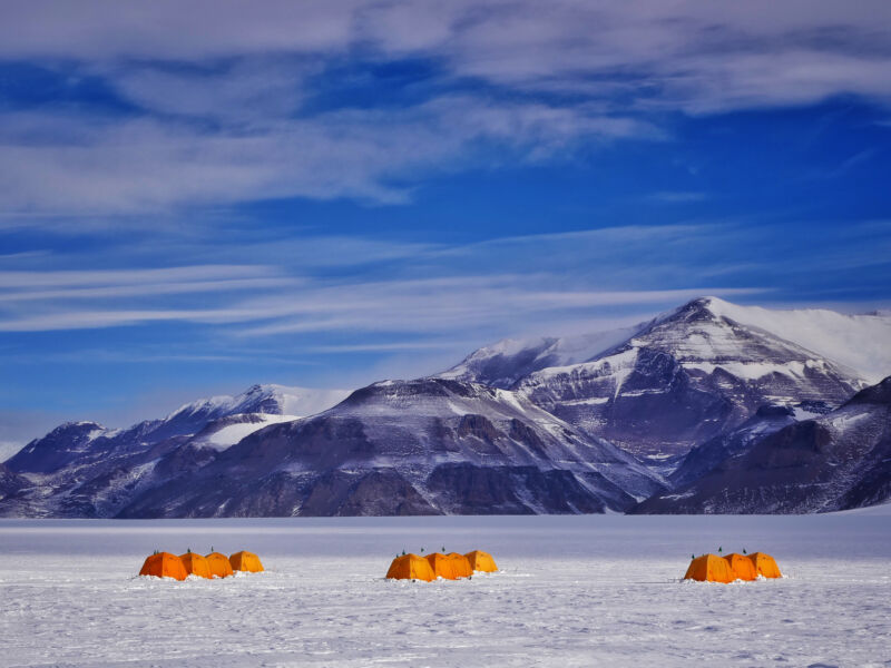 Antarctic research camp