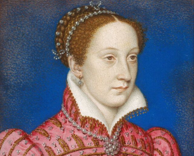Portrait of Mary Stuart c. 1558–1560 at about 17 years old, painted by François Clouet.
