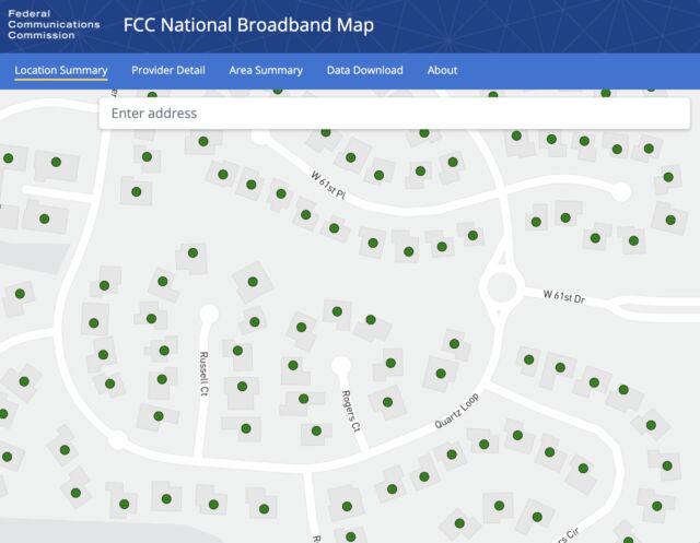 Comcast claims to serve these homes in Arvada, Colorado, on the FCC broadband map, but we found dozens of addresses where you can't order Comcast service.