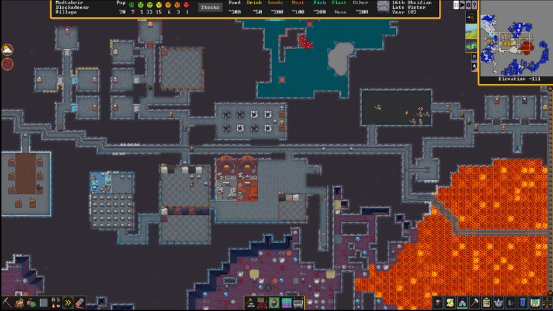 Screen from Dwarf Fortress Steam release