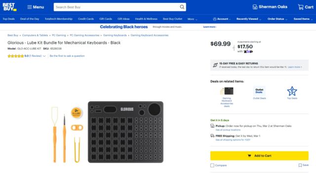 You can now purchase a switch lube kit from Best Buy. 