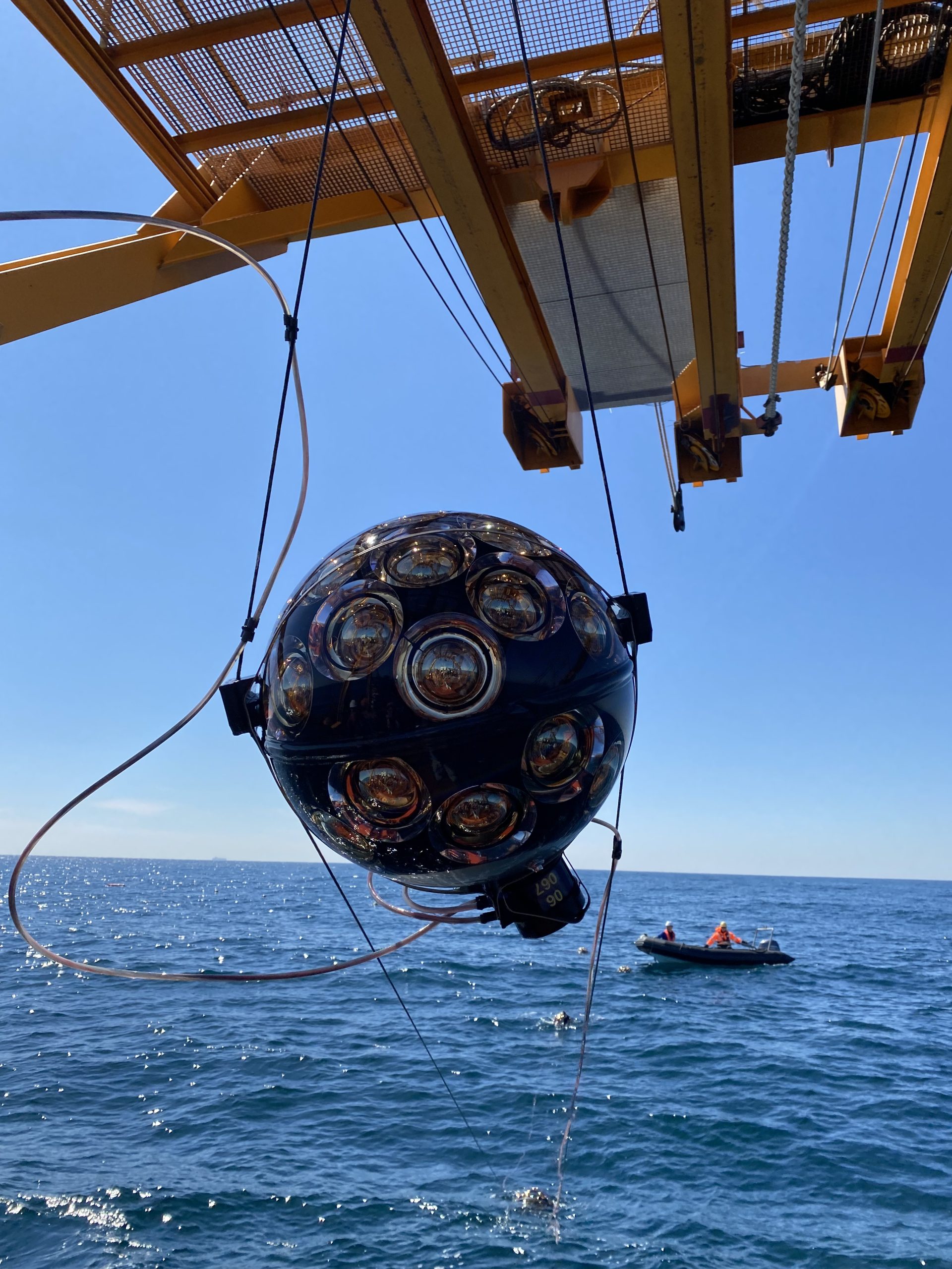 Optical detection unit of the KM3NeT neutrino detector.