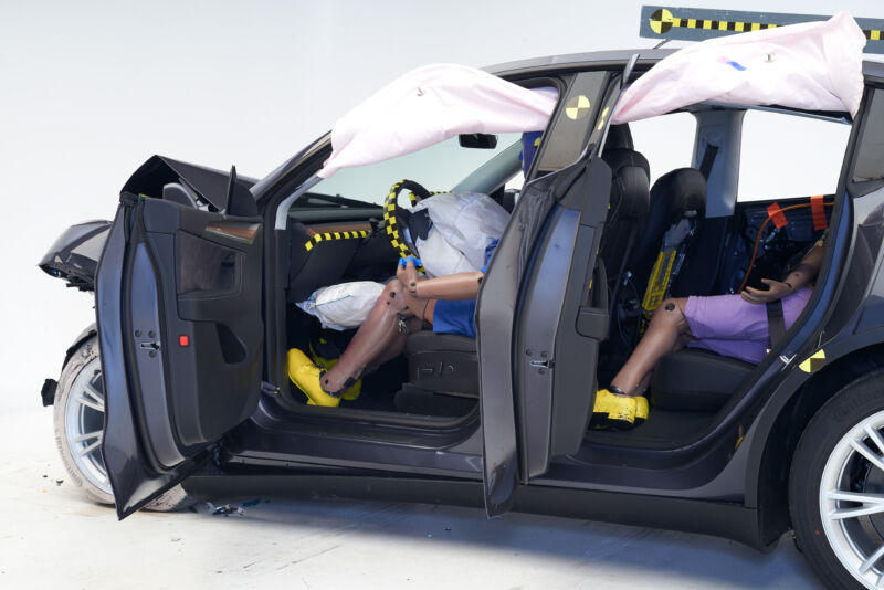 Watch This Head-On Crash Test between Two EVs