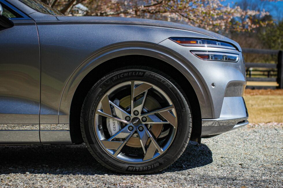 These wheels aren't especially aero-efficient, which contributes to the EV's relatively low range.