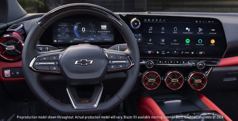 2024 Chevrolet Blazer EV dashboard