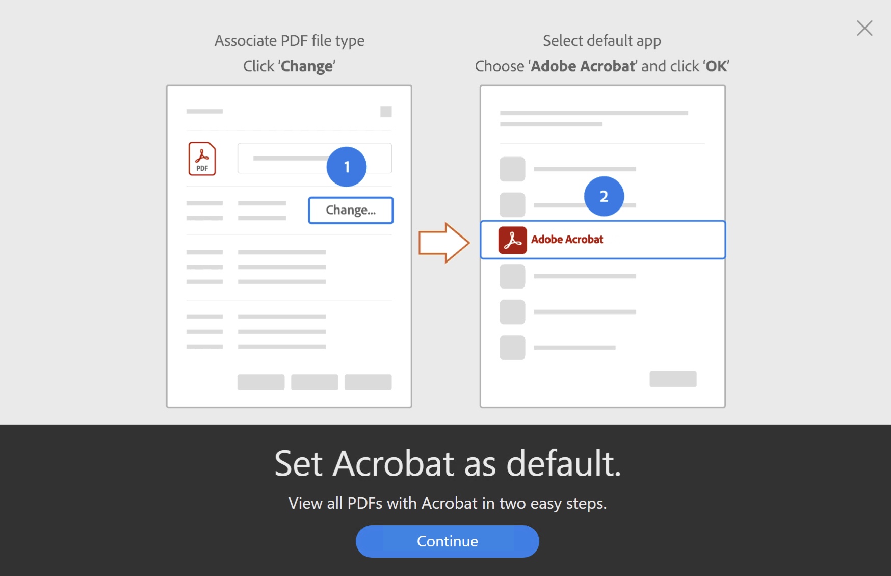 El nuevo URI de configuración está diseñado para reemplazar los flujos de trabajo de aplicaciones predeterminados como este de Adobe Reader, que abre una ventana de propiedades al estilo de Windows 95 de la vieja escuela en lugar de la aplicación de configuración.